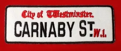 Carnaby Street Westminster W1 London City Souvenir Badge Iron Sew On Patch • £3.19