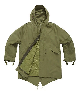 £79.95 • Buy M51 Vintage Retro Fishtail Parka With Quilted Liner Sizes XS-3XL Black OD Green