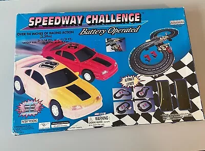 Vintage Artin Speedway Challenge Ford Mustang Slot Car Race Set Complete Working • $35.99