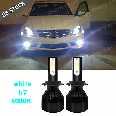 H7 White 6000k LED Foglight Bulbs For 2008-2011 Mercedes C300 C350 C63 AMG W204 • $17.19