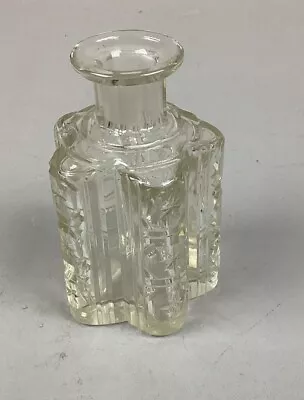 Vintage Cut Glass Whiskey Decanter Without Stopper - Textured Glass - 4.25” • $20