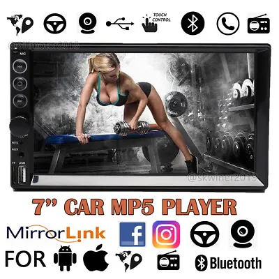 DOUBLE 2DIN Car MP5 Player BT Touch Screen Stereo Radio Mirror Link For Navi GPS • $55.91