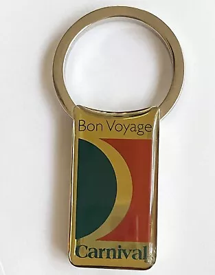 Vintage Carnival Cruise Lines Ships Bon Voyage Tourist Keyring Keychain  • $5