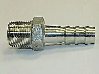 Stainless Steel Hosetails 316 Bsp Thread Hose Tail Barb Connector 1/8 To 2  • £5.59