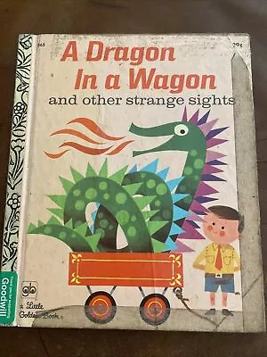 Vintage Children's Little Golden Book A DRAGON IN A WAGON & Other Strange Sights • $2.29