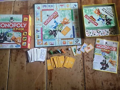 £9.99 • Buy MONOPOLY Junior Edition Classic Board Game Kids Family Fun  Hasbro COMPLETE 