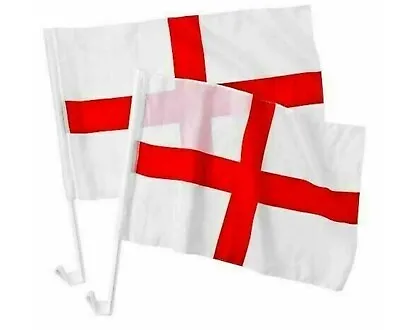 £3.49 • Buy 2 X England Car Flags For Car Window World Cup 2022- St Georges Car Flag