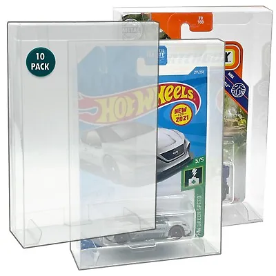 10X Hot Wheels Carded Mainline & Matchbox Basic Protector Case Display & Storage • $15.95