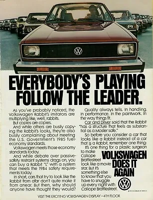 1980 Volkswagen VW Rabbit L Imitators Multiplying Photo Red Car Vintage Print Ad • $9.99