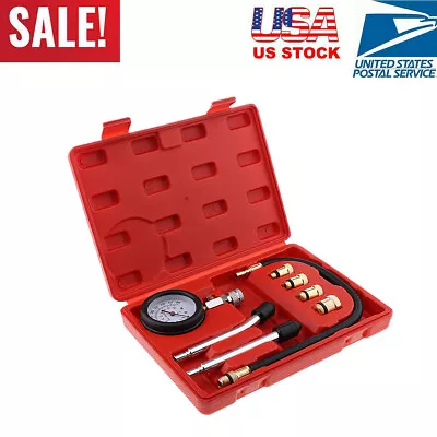 Cylinder Compression Tester Gas Petrol Engine Gauge Tool Kit For Car Motorcycle • $25.19