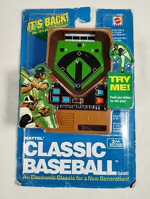 Mattel Classic Baseball Handheld Electronic Game 2001 W/Instruction Booklet • $27