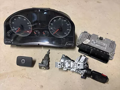 ‘08 - ‘09 Mk5 Vw Rabbit Ignition Lock Key Set W/ ECU & Instrument Gauge Cluster • $299.99