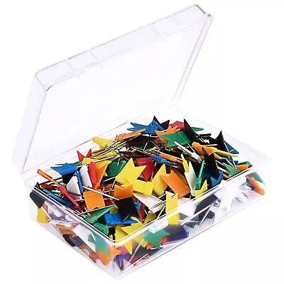 300 Pcs Map Flag Push Pins Multi Colored Decorative Flag Tacks With Steel Point • $11.99