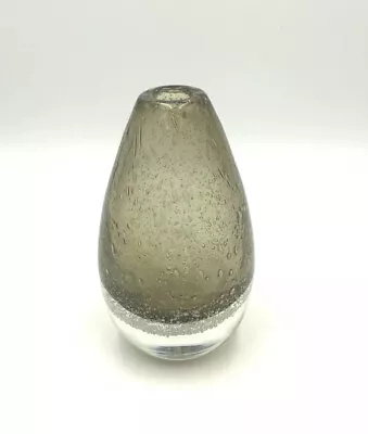 Vintage Scandinavian Tapio Wirkkala Iittala ? Crystal Art Glass Vase Bubbles • £37.50