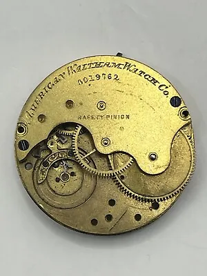 Vintage American Waltham Watch Co Pocket Watch Movement For Parts / Repair • £16.79