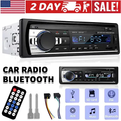 Bluetooth Car Stereo Audio In-Dash FM Aux Input Receiver SD USB MP3 Radio Player • $17.89