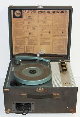 AS IS - Vintage Califone 1430 A Record Player Portable 1400 Turntable W/Speakers • $49.99