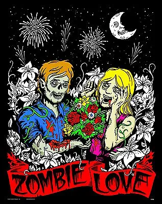 Zombie Love - Large 16x20 Inch Fuzzy Velvet Coloring Poster • $8.99