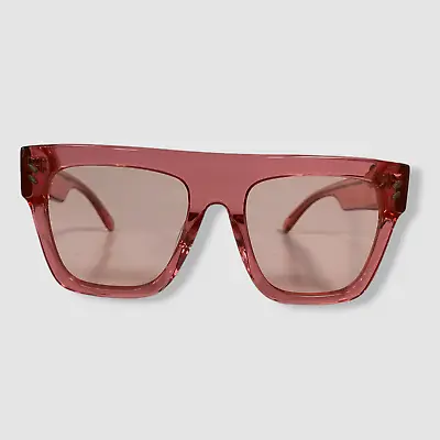 $260 Stella McCartney Women's Pink Oversized Flat Top Sunglasses 45-17-130 • $83.98