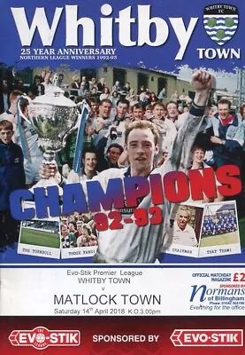 A23 Whitby Town V Matlock Town 14/04/18 Northern Premier League • £1.75