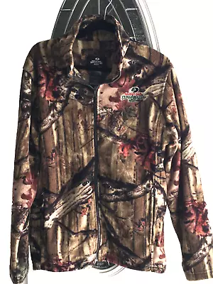 Mossy Oak Break Up Infinity Camouflage Fleece Jacket Men M 38-40 Hunting Zip Up • $16.45