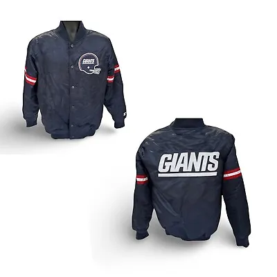 New York Giants Size Medium Dark Blue Starter Jacket ~ Bomber Style • $179.99