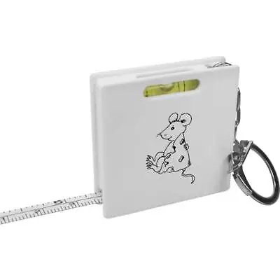 'Mouse With Cheese' Keyring Tape Measure / Spirit Level Tool (KM00002295) • £2.99