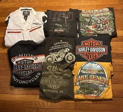 Lot 13 Harley Davidson T Shirt Men Tees XXL Wholesale Resell Motorcycle Vintage • $10