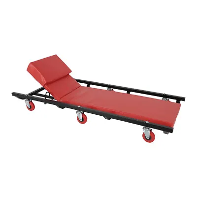 40  Padded Mechanic Cart Headable 250lbs Red Rolling Garage/Shop Creeper • $48.63