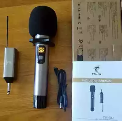 TONOR TW-620 Wireless Microphone With Rechargeable Receiver1/4 Output For Amp • £32