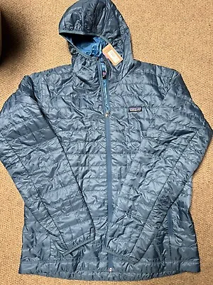 🔥🔥NWT Patagonia Men's Nano Puff® Hoody Classic Wavy Blue Size XL • $200