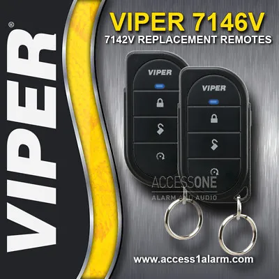 Pair Of Viper 7146V 1-Way 4-Button Replacement Remote Controls New 7142V Upgrade • $64.99