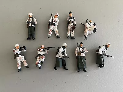 1/35 Lot Of 9 Built Painted Very Detailed Military WWII Army Figures (A11) • $39.99