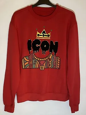 Icon By Spark Mens Red M Sweatshirt Biggie Hip Hop Classic Image • $17.47