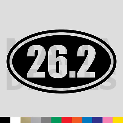 26.2 Marathon Oval Vinyl Die Cut Decal Sticker - Running Jogging Distance • $2.49