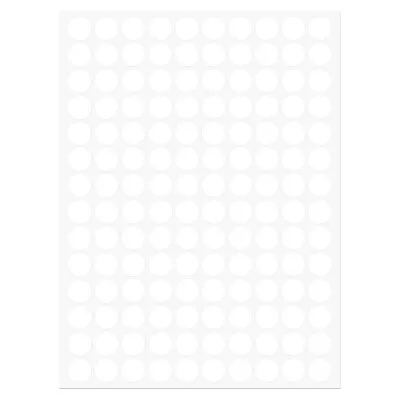 1 Sheet/140Pcs 12mm Dia PVC Self Adhesive Screw Hole Cover Stickers White • £3.89