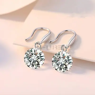 £3.99 • Buy 8MM Diamond Cut 925 Sterling Silver Hypoallergenic Round Dangle Drop Earrings