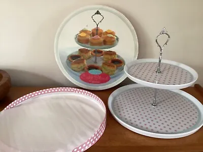 Porcelain 2 Tier CAKE STAND - VGC - Used Once - With Box • £4.50