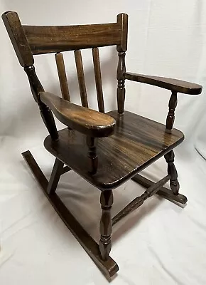 Vintage Wooden Children’s Rocking Chair • $30