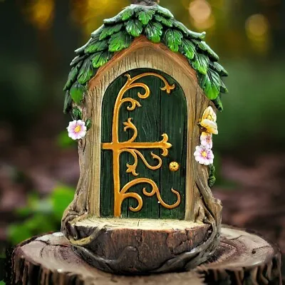 Enchanted Fairy Door Garden Resin Ornament Mystical Decor Whimsical Outdoor Gift • £16.95