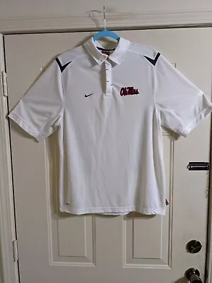 Nike Dry Fit Ole Miss SEC  Mississippi Rebels Polo Size Small Pristine Condition • $32