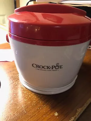 Crockpot Lunch Warmer Mini Crockpot Personal Lunch Warmer Red/white • $10.99