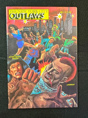 NEW YORK CITY OUTLAWS #1 HAND SIGNED LMTD PRINT Ken Landgraf With Poster VF/NM • £66.63