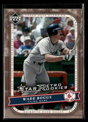 2005 Upper Deck Classics #129 Wade Boggs Star Retro Rookies • $2.99