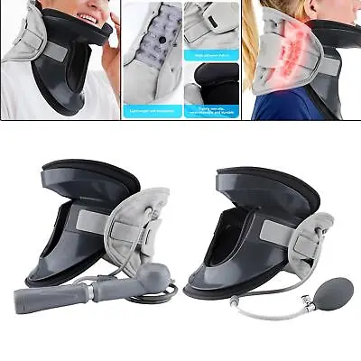 Neck Traction Device Adjustable Cervical Brace Pillow Collar • £36.54