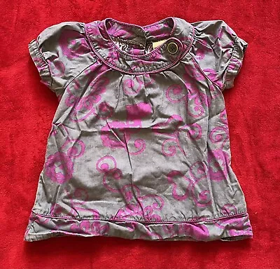 Maggie & Zoe Baby Girl's Short Sleeve Purple & Gray Top Blouse Size: 18M • $10