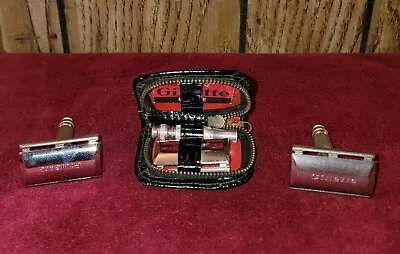 3 Vintage Gillette Travel Tech DE Safety Razors Ball End Codes O-1   J-3   K-3 • $29.99