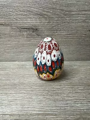 Vintage Murano Art Glass Hand Blown Egg Shaped Paperweight • $19.95