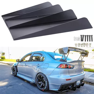 $69.11 • Buy Rear Diffuser 4 Fins Bumper Lip Splitter Spoiler For Mitsubishi Lancer EVO X10