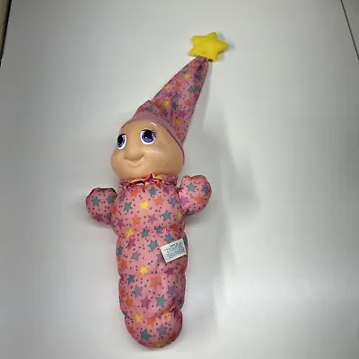 Vintage Playskool Pink Gloworm Plush Doll 11 Inch Pink Star Outfit 1988 • $19.50